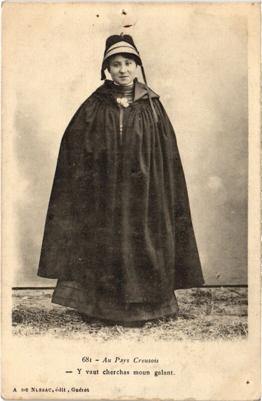 Carte postale ancienne Folklore Au Pays Creusois