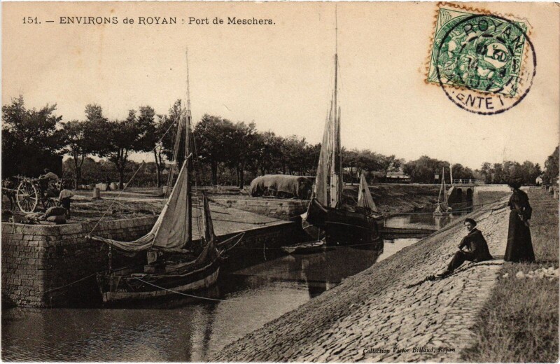 Carte postale ancienne Port de Meschers