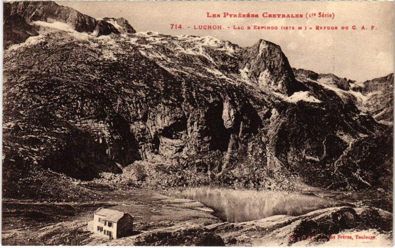Carte postale ancienne Luchon Lac d'Espingo