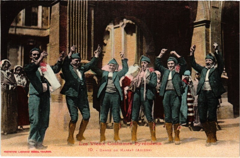 Carte postale ancienne Massat Danse à Massat