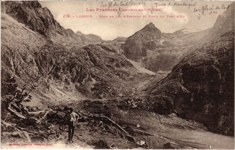 Carte postale ancienne Luchon Lac d'Espingo