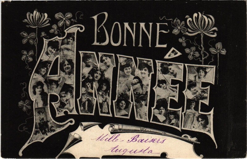 Carte postale ancienne Bonne Année Beaune à Beaune