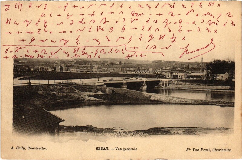 Carte postale ancienne Sedan vue générale à Sedan