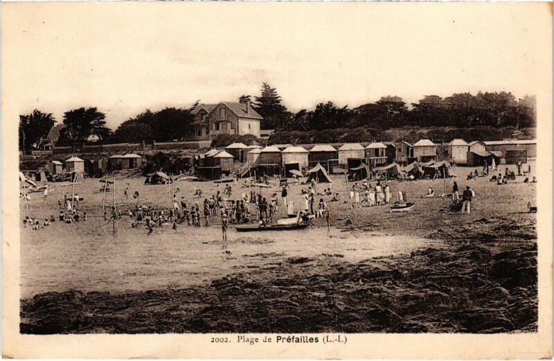 Carte postale ancienne Préfailles La PLage à Préfailles