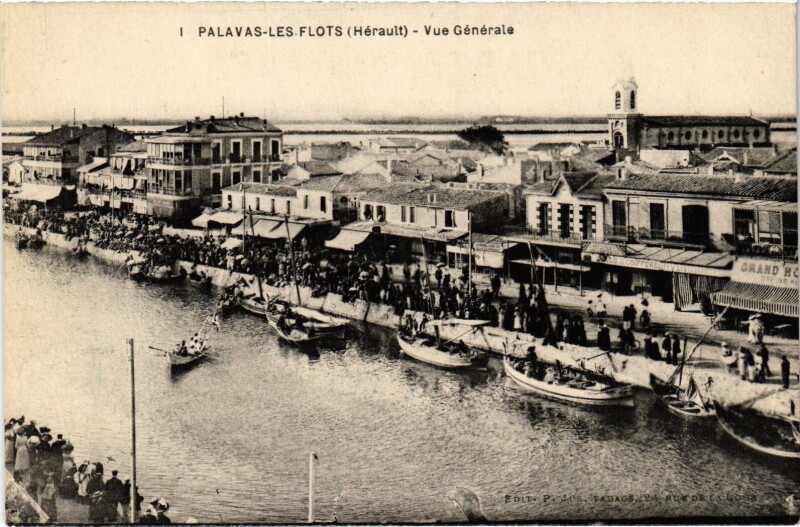Carte postale ancienne Palavas-les-Flots vue générale à Palavas-les-Flots