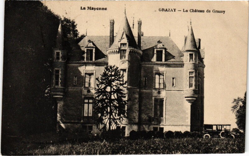 Carte postale ancienne Grazay Chateau de Grazay à Grazay
