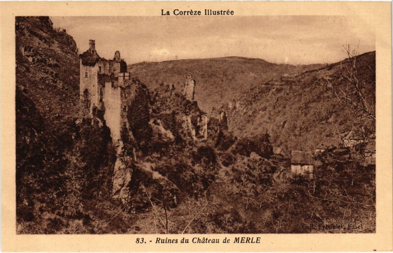 Carte postale ancienne Chateau de Merle Ruines