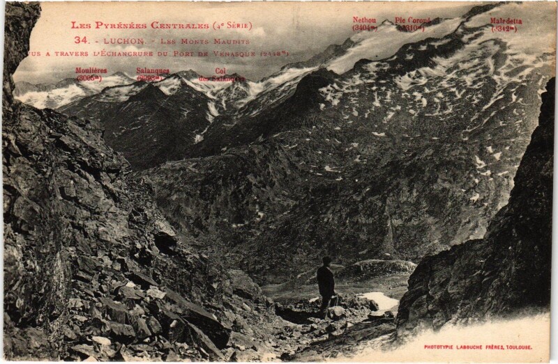 Carte postale ancienne Luchon Montagnes