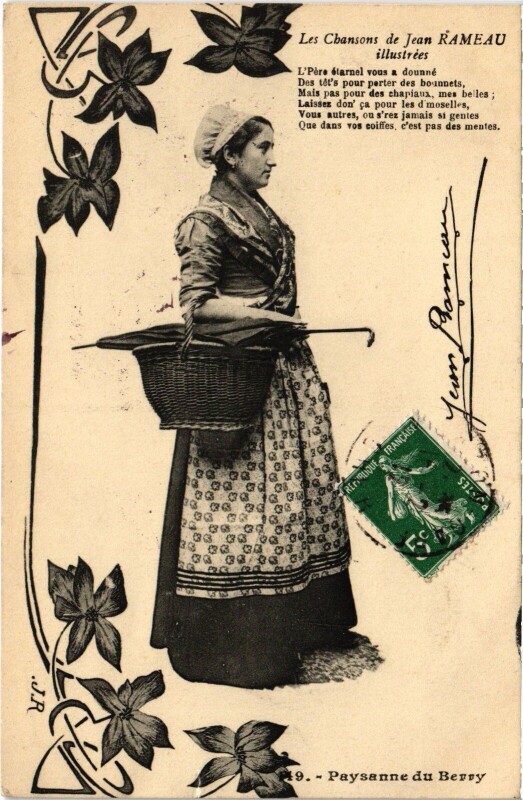 Carte postale ancienne Paysanne du Berry