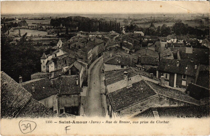 Carte postale ancienne Saint-Amour Rue de Bresse à Saint-Amour