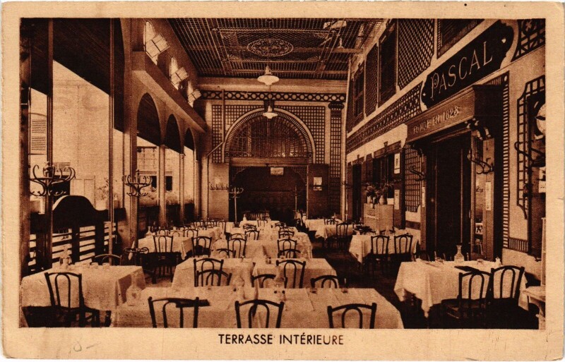 Carte postale ancienne Terrasse intérieure