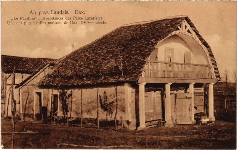 Carte postale ancienne Dax Le pavillon Peres Lazaristes