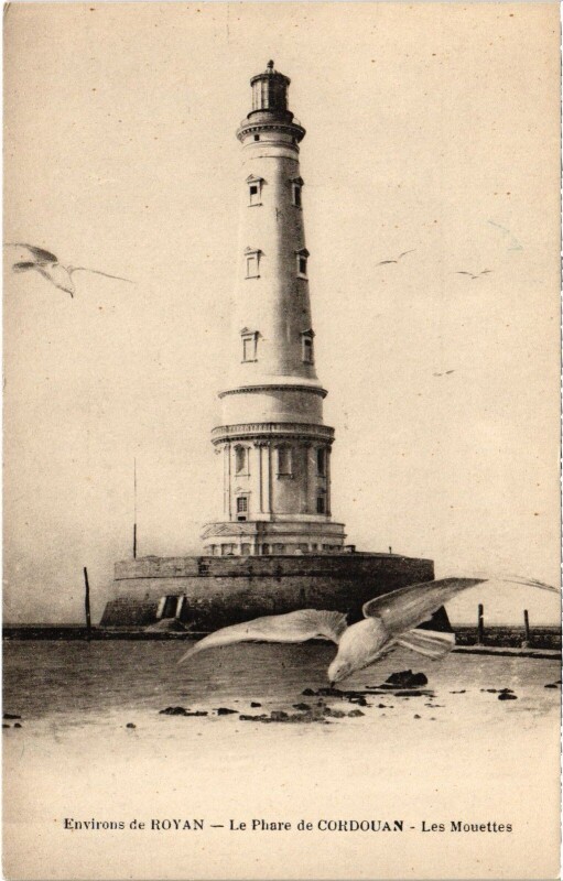 Carte postale ancienne Cordouan Le Phare les Mouettes
