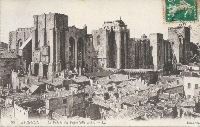 Carte postale ancienne Le Palais des Papes à Avignon