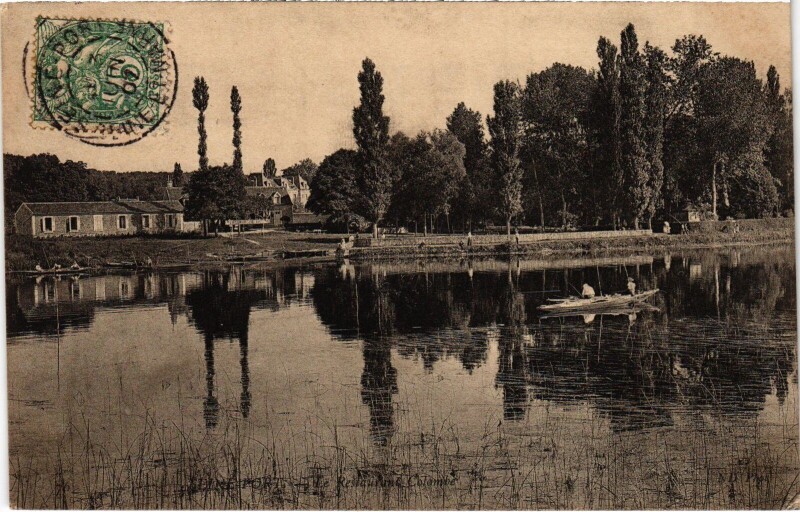 Carte postale ancienne Seine-Port restaurant Colombe à Seine-Port