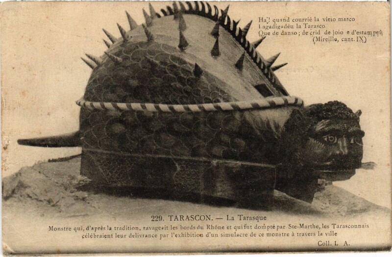 Carte postale ancienne Tarascon la Tarasque à Tarascon