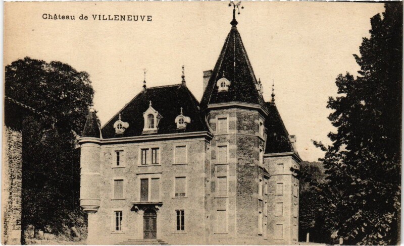 Carte postale ancienne Chateau de Villeneuve à Villeneuve