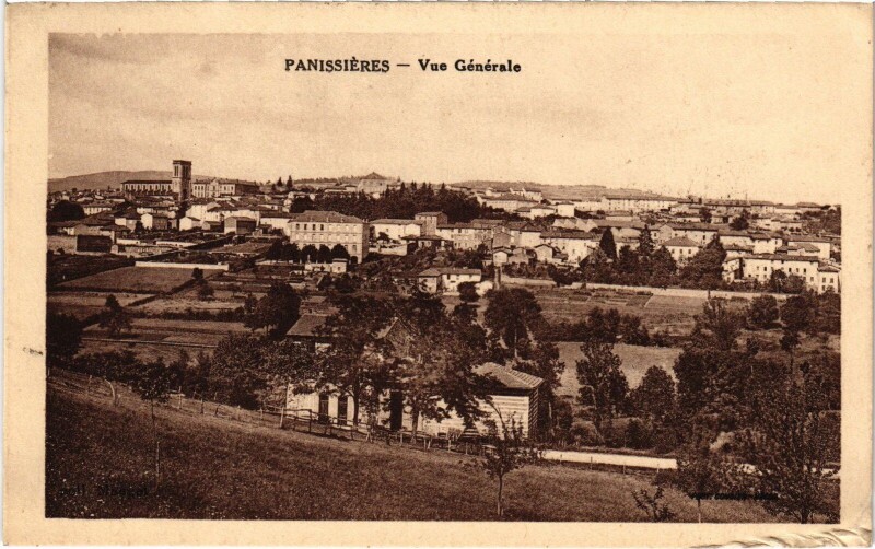 Carte postale ancienne Panissieres vue générale