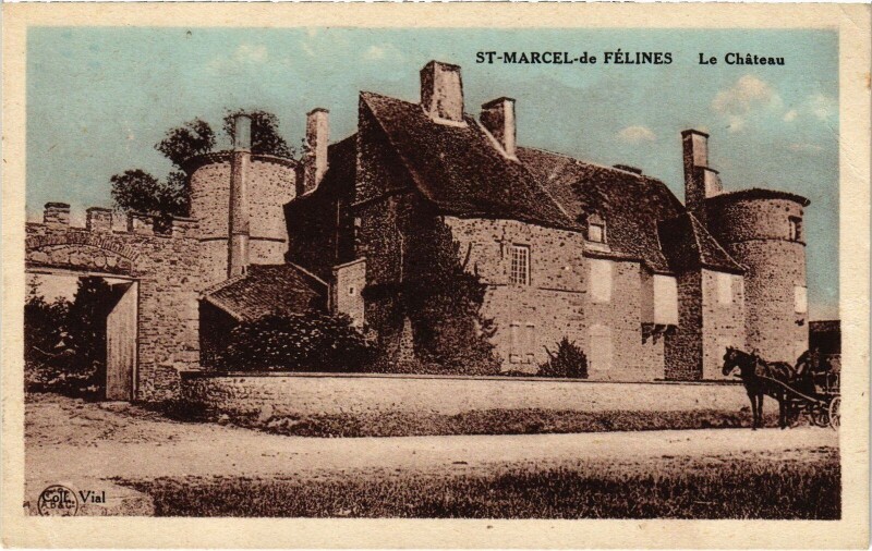 Carte postale ancienne Saint-Marcel-de-Félines Le Chateau à Saint-Marcel-de-Félines