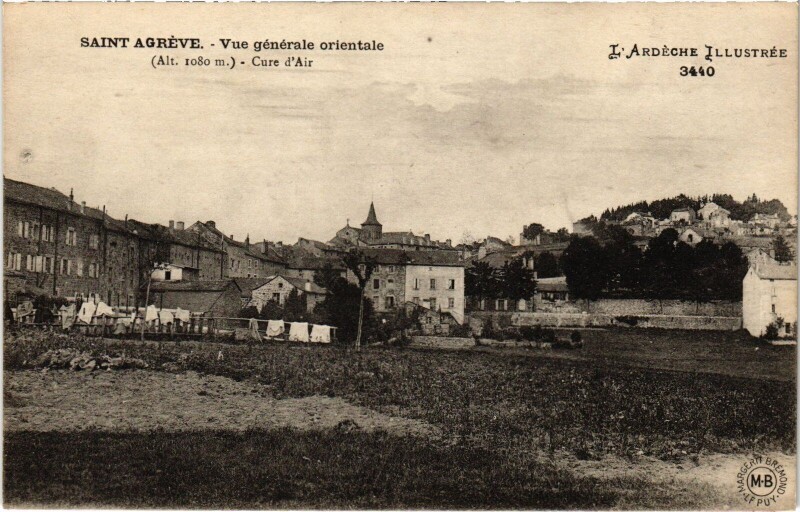 Carte postale ancienne Saint-Agreve vue générale