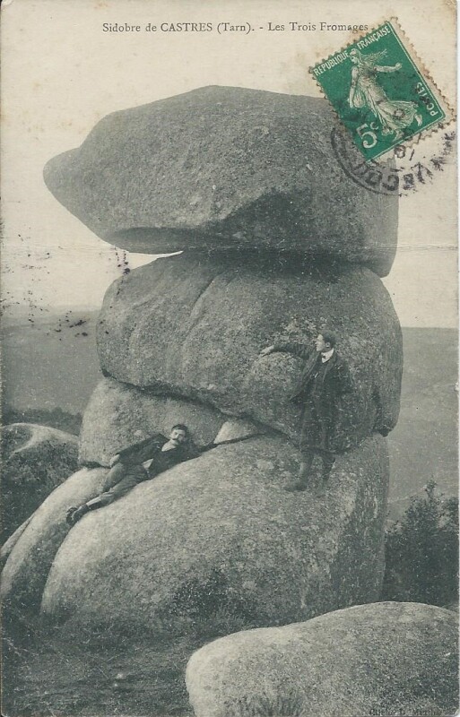 Carte postale ancienne Sidobre - Les trois Fromages à Castres