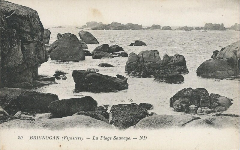 Carte postale ancienne Brignogan - La Plage Sauvage à Plounéour-Brignogan-plages