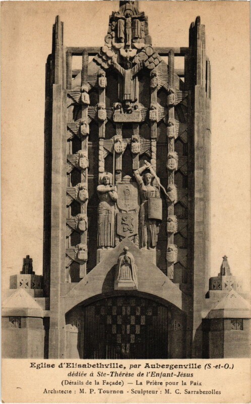 Carte postale ancienne Elisabethville Eglise
