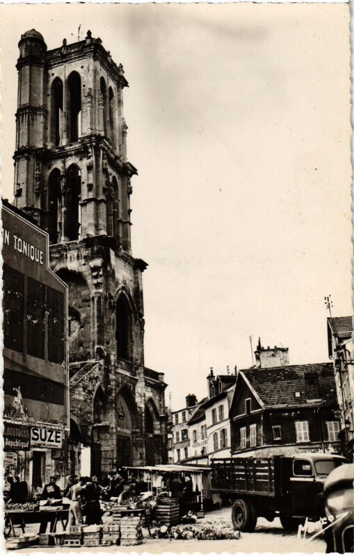 Carte postale ancienne Mantes-la-Jolie Gassicourt - Tours Saint-Maclou à Mantes-la-Jolie