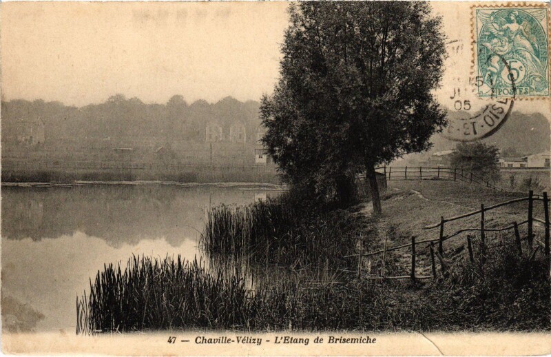 Carte postale ancienne Viroflay Chaville-Velizyl'Etang de Brisemiche à Viroflay