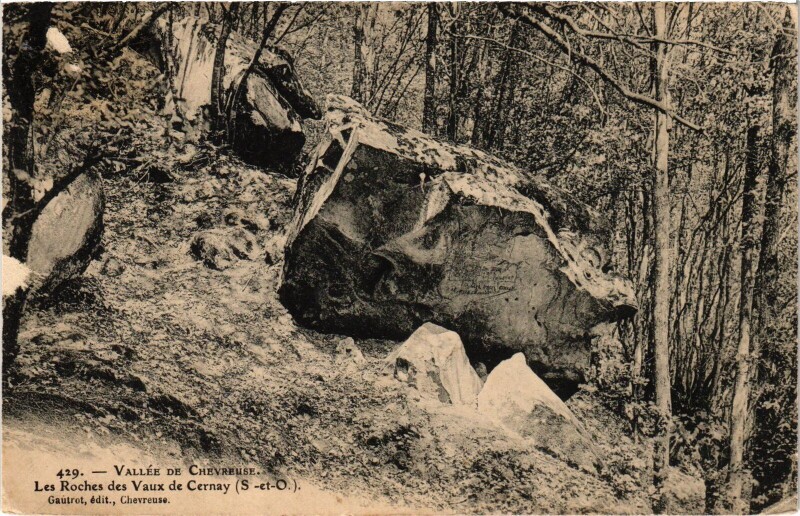 Carte postale ancienne Vaux-de-Cernay Les Roches