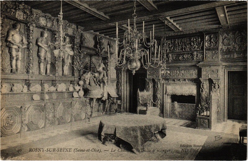 Carte postale ancienne Rosny-sur-Seine Chateau - Salle a Manger à Rosny-sur-Seine