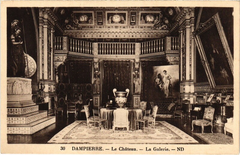 Carte postale ancienne Dampierre Chateau - La Galerie