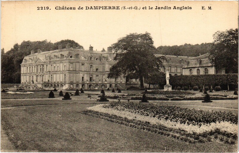 Carte postale ancienne Dampierre Chateau et le Jardin Anglais