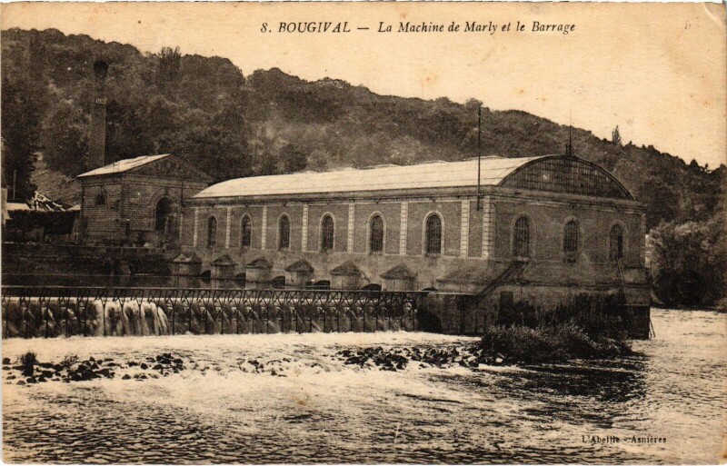 Carte postale ancienne Bougival La Machine de Marly et le Barrage à Bougival