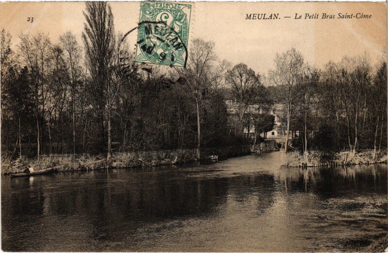 Carte postale ancienne Meulan Le Petit Bras Saint-Come