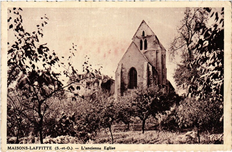 Carte postale ancienne Maisons-Laffitte L'Ancienne Eglise à Maisons-Laffitte