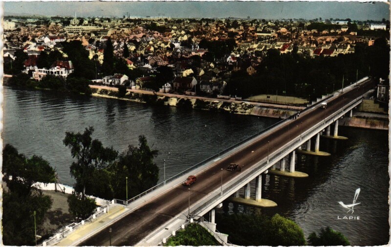 Carte postale ancienne Maisons-Laffitte Le Pont à Maisons-Laffitte