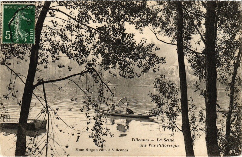 Carte postale ancienne Villennes-sur-Seine La Seine - Vue Pittoresque à Villennes-sur-Seine