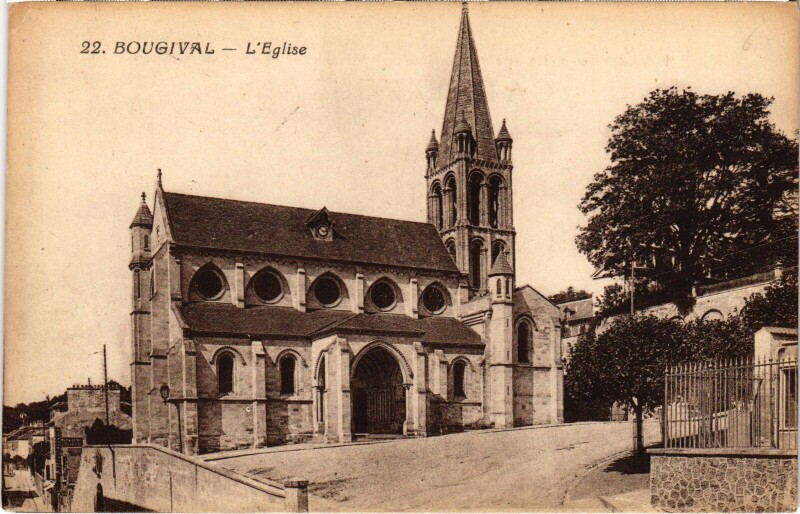 Carte postale ancienne Bougival Eglise à Bougival