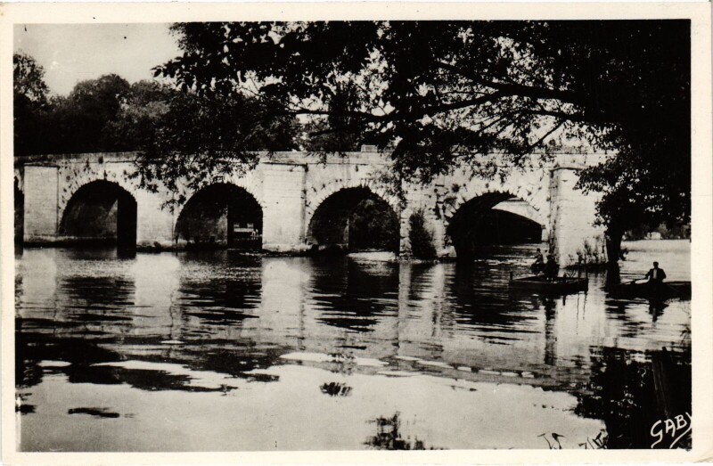Carte postale ancienne Mantes-la-Jolie Le Vieux Pont sur la Seine à Mantes-la-Jolie