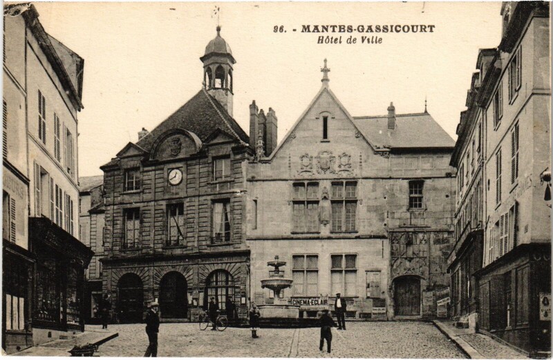 Carte postale ancienne Mantes-la-Jolie Gassicourt - Hotel de Ville à Mantes-la-Jolie