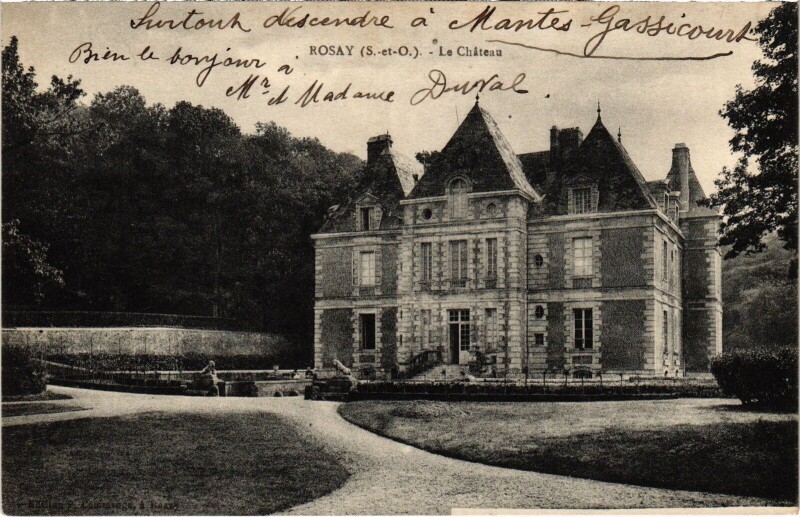 Carte postale ancienne Rosay Le Chateau à Rosay