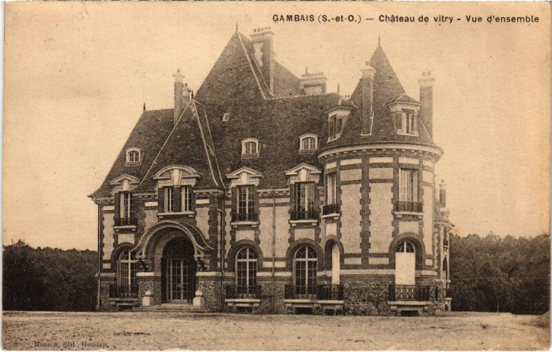 Carte postale ancienne Gambais Chateau de Vitry - Vue d'Ensemble à Gambais