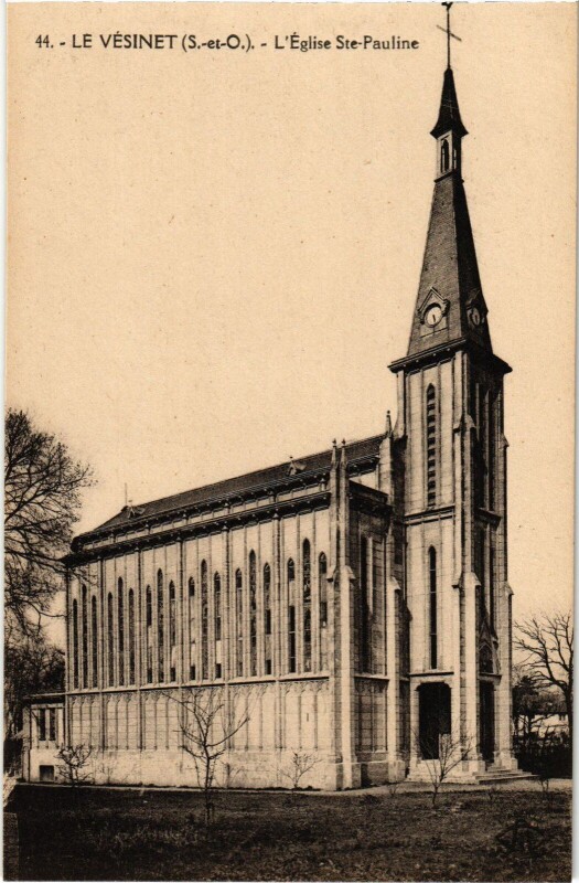 Carte postale ancienne Le Vesinet L'Eglise Sainte-Pauline