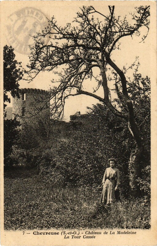 Carte postale ancienne Chevreuse Chateau de la Madeleine - Tour Casse à Chevreuse