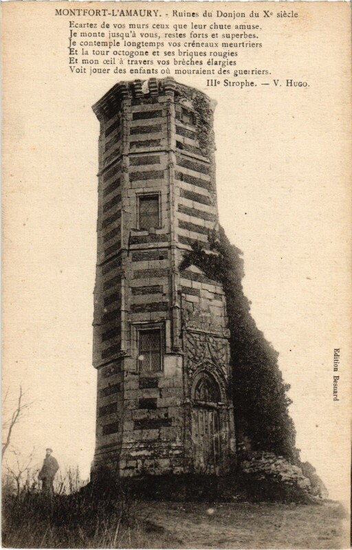 Carte postale ancienne Montfort-l'Amaury Ruines de l'Ancien Donjon à Montfort-l'Amaury