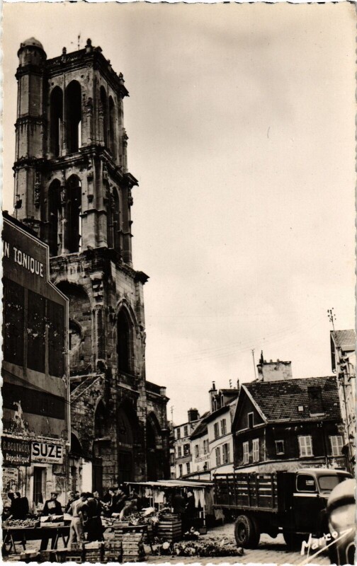 Carte postale ancienne Mantes-la-Jolie Gassicourt - Tours Saint-Maclou à Mantes-la-Jolie