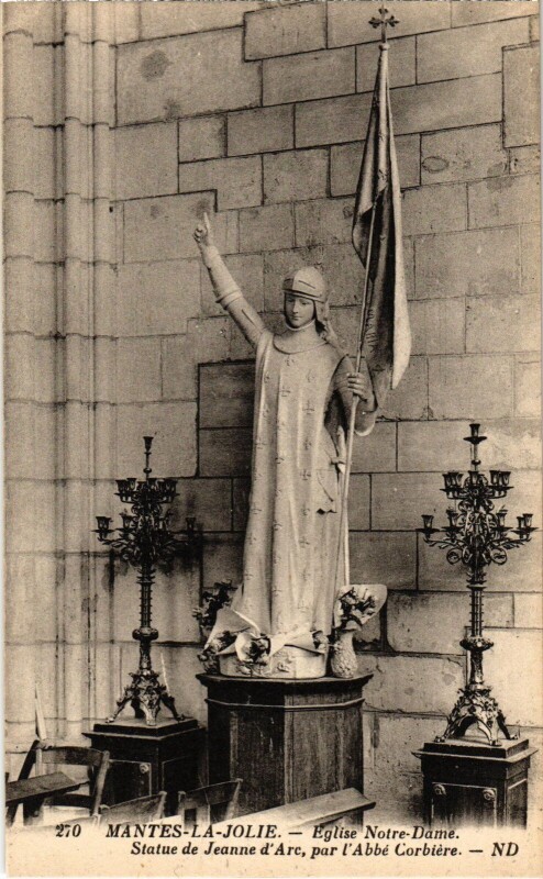 Carte postale ancienne Mantes-la-Jolie L'Eglise Notre-Dame à Mantes-la-Jolie