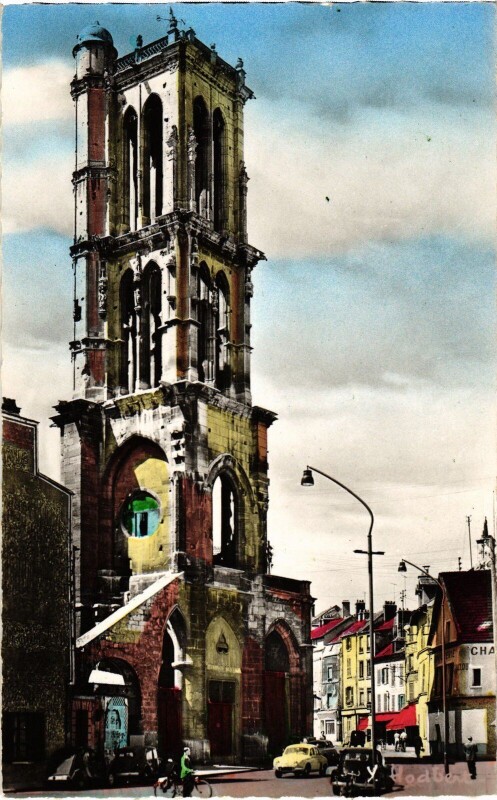 Carte postale ancienne Mantes-la-Jolie Tour Saint-Maclou à Mantes-la-Jolie