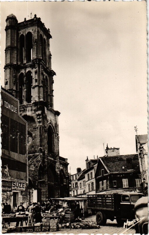 Carte postale ancienne Mantes-la-Jolie Gassicout - Tours Saint-Maclou à Mantes-la-Jolie